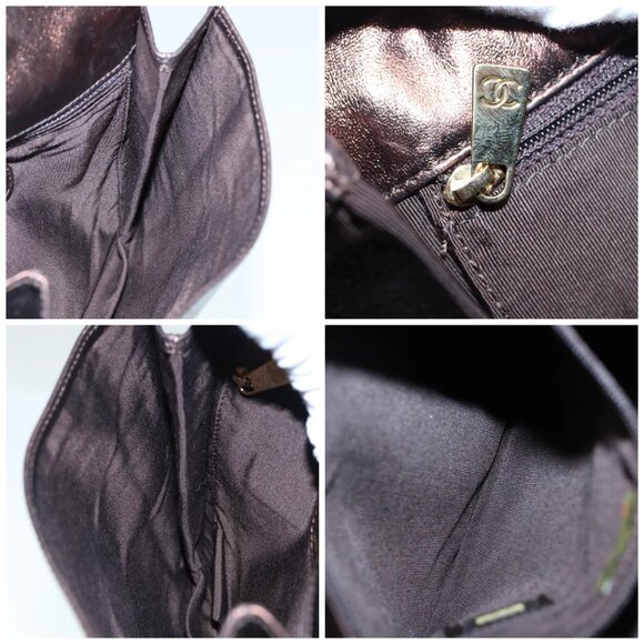 CHANEL Shoulder Bag Leather Bronze Gold CC Auth - Picture 13 of 15